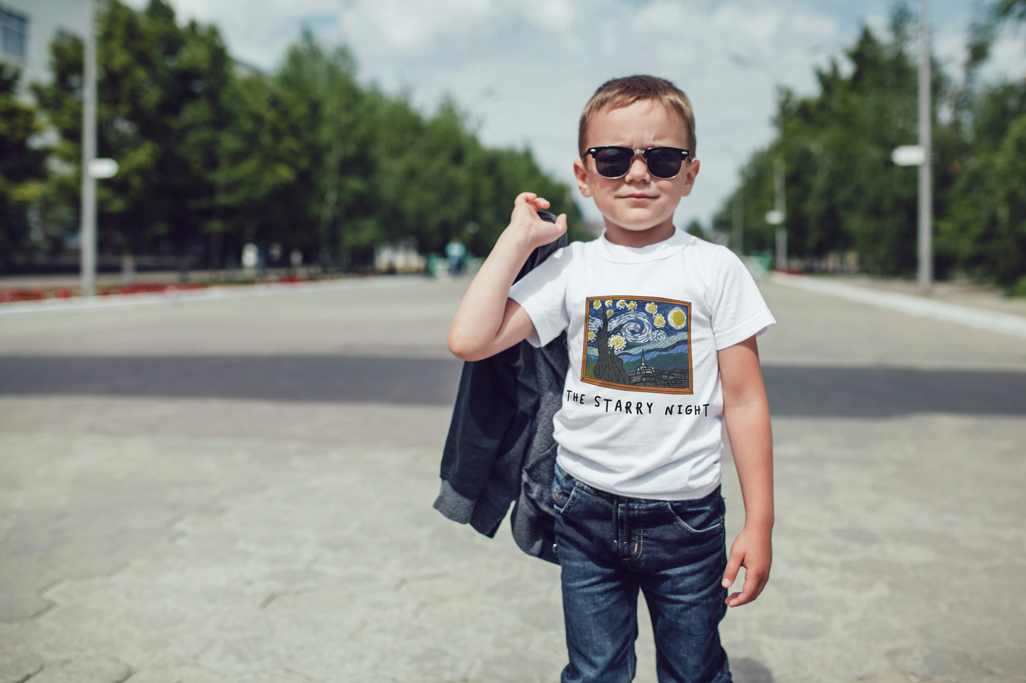 T Shirt Noche Estrellada Kids