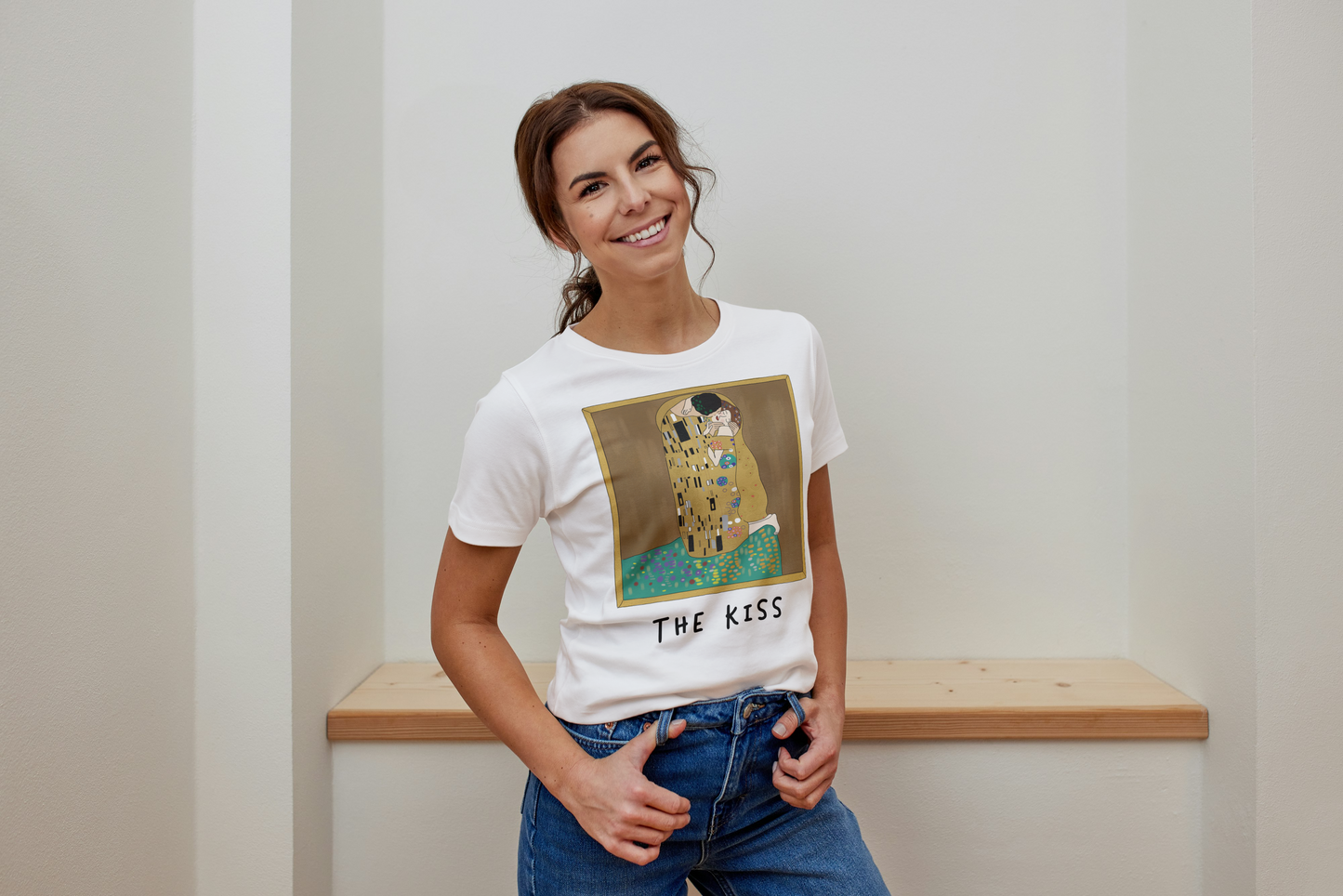 T Shirt El Beso Gustav Klimt Mujer