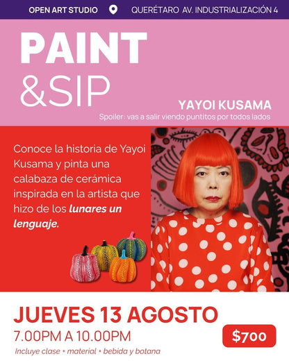 YAYOI KUSAMA- CALABAZA DE CERAMICA